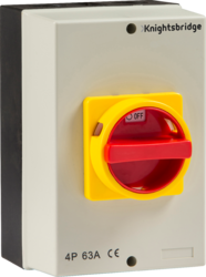 Knightsbridge 63A Rotary Isolator 4P AC IP65