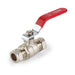 15mm Lever Ball Valve - Red Handle