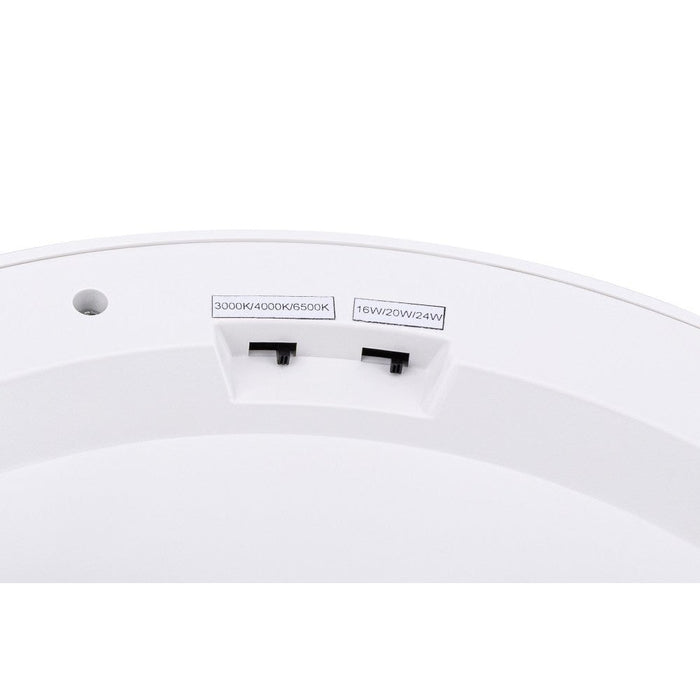 MULTI-FIT DOWNLIGHT 65-280MM CUTOUT 1600-2400LM 16/20/24W 3000/4000/6500K NON-DIMM 100LM/W WHITE INTEGRAL