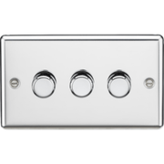Knightsbridge 3G 2-way 10-200W 5-150W LED Intelligent dimmer - Polished Chrome