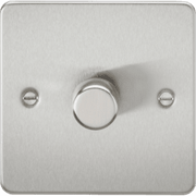 Knightsbridge 1G 2-way 10-200W 5-150W LED Intelligent dimmer - Brushed Chrome