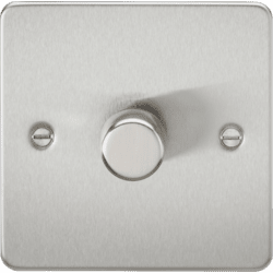 Knightsbridge 1G 2-way 10-200W 5-150W LED Intelligent dimmer - Brushed Chrome