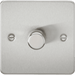 Knightsbridge 1G 2-way 10-200W 5-150W LED Intelligent dimmer - Brushed Chrome