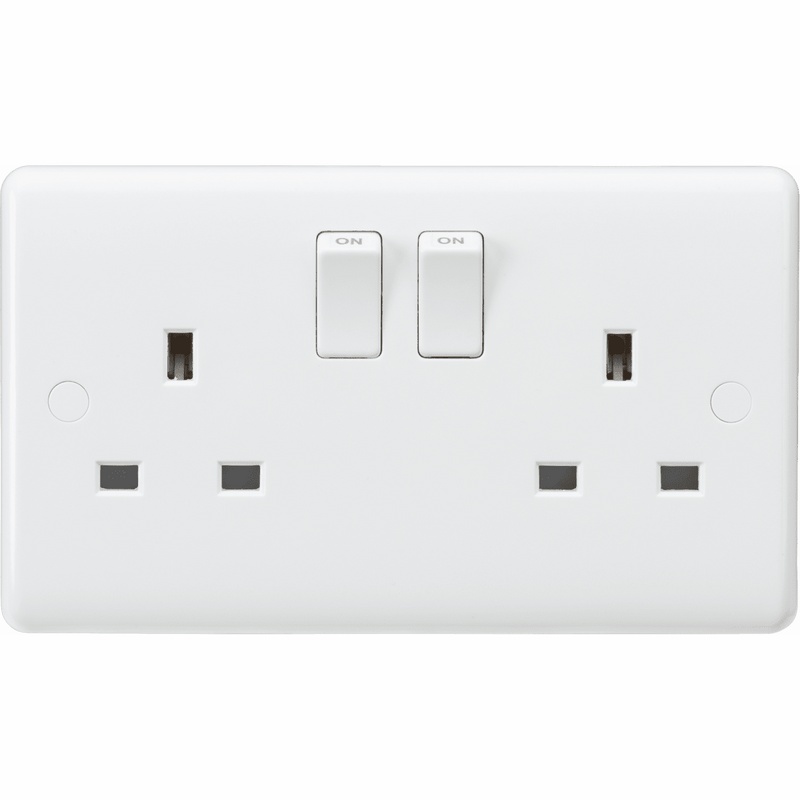 Knightsbridge CU9000 13A 2G DP Switched Socket with Twin Earths - ASTA Approved