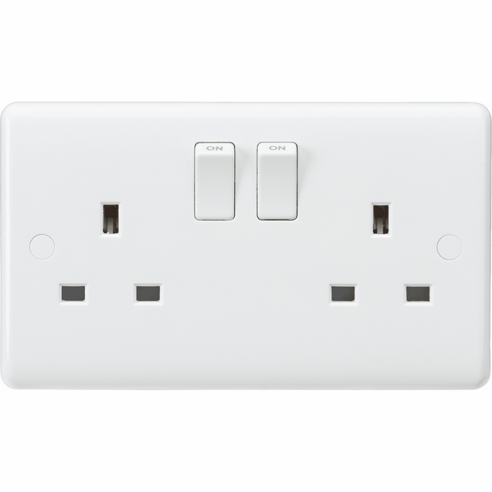 Knightsbridge CU9000 13A 2G DP Switched Socket with Twin Earths - ASTA Approved