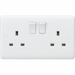 Knightsbridge CU9000 13A 2G DP Switched Socket with Twin Earths - ASTA Approved
