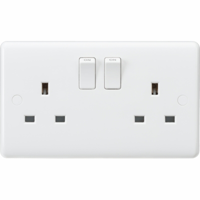 Knightsbridge 13A 2G SP Switched Socket with Twin Earths - ASTA Approved