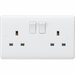 Knightsbridge 13A 2G SP Switched Socket with Twin Earths - ASTA Approved
