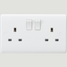 Knightsbridge 13A 2G SP Switched Socket with Twin Earths - ASTA Approved