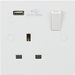 Knightsbridge 13A 1G SP Switched Socket with USB -A 5V DC 2.1A
