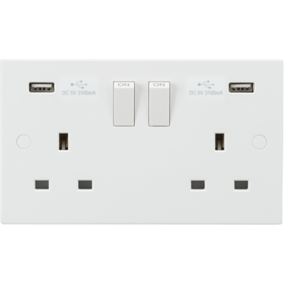 Knightsbridge 2G 35mm Galvanised Meta Back Box