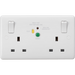 Knightsbridge 13A 2G SP Switched Socket with Twin Earths - ASTA Approved
