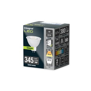 CLASSIC MR16 BULB GU5.3 380LM 2.7W 2700K DIMMABLE 36 BEAM (CLASS D) INTEGRAL