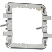 Knightsbridge 1G Grid Faceplate Rounded Edge Brushed Chrome