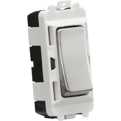 Knightsbridge 10AX 1G 2-way Switch - Brushed Chrome