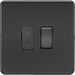 Knightsbridge 13A Switched Fused Spur Unit - Matt Black with black fuse cover