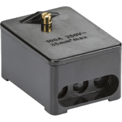 Knightsbridge 100A 1 x 5-Way Single Pole Service Connector Block - Brass Terminals