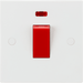 Knightsbridge 45A DP Switch & 13A Socket with Neons - Red Rocker
