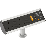 Knightsbridge 13A 2G Desktop Power Station with Built-in Speaker & Dual USB Charger SK004