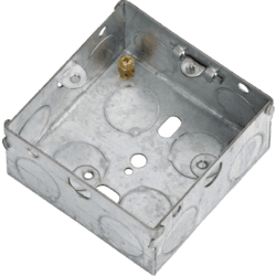 Knightsbridge 1G 35mm Galvanised Steel Back Box