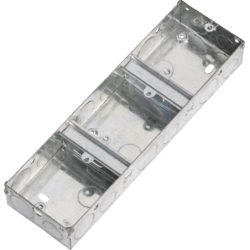 Knightsbridge 3G 35mm Triple Galvanised Metal Back Box