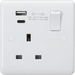 Knightsbridge 13A 2G SP Switched Socket with Dual USB A+C 5V DC 4.8A shared with Outboard Rockers