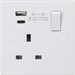Knightsbridge 13A 1G SP Switched Socket with USB -A 5V DC 2.1A