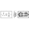 Knightsbridge 45A DP Switch & 13A Socket with Neons - White Rocker
