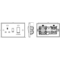 Knightsbridge 45A DP Switch & 13A Socket with Neons - Red Rocker