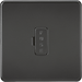 Knightsbridge 13A Switched Fused Spur Unit - Matt Black with black fuse cover
