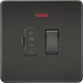Knightsbridge 13A Switched Fused Spur Unit with Neon - Matt Black