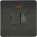 Knightsbridge 13A Switched Fused Spur Unit - Matt Black with black fuse cover