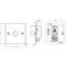 Knightsbridge 1G 2-way 10-200W 5-150W LED Intelligent dimmer - Brushed Chrome
