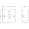 Knightsbridge Metal Clad 20A 1G DP Switch