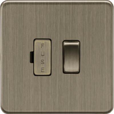 Knightsbridge 13A 1G DP Switched Socket - Matt Black with Black Insert