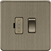 Knightsbridge 13A 1G DP Switched Socket - Matt Black with Black Insert