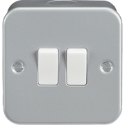 Knightsbridge Metal Clad 10AX 1G 2-Way Switch