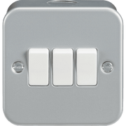 Knightsbridge Metal Clad 10AX 3G 2-Way Switch