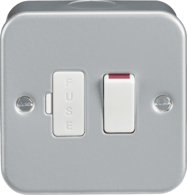 Knightsbridge Metal Clad 13A Switched Fused Spur Unit with Flex Outlet
