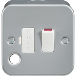 Knightsbridge Metal Clad 13A Switched Fused Spur Unit with Flex Outlet