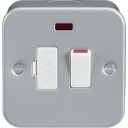 Knightsbridge Metal Clad 13A Switched Fused Spur Unit with Flex Outlet