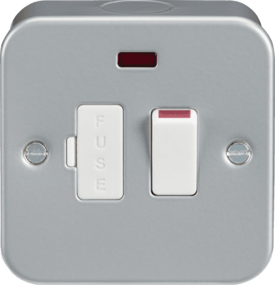 Knightsbridge Metal Clad 13A Switched Fused Spur Unit with Flex Outlet