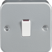 Knightsbridge Metal Clad 20A 1G DP Switch with Neon