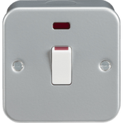 Knightsbridge Metal Clad 20A 1G DP Switch with Neon