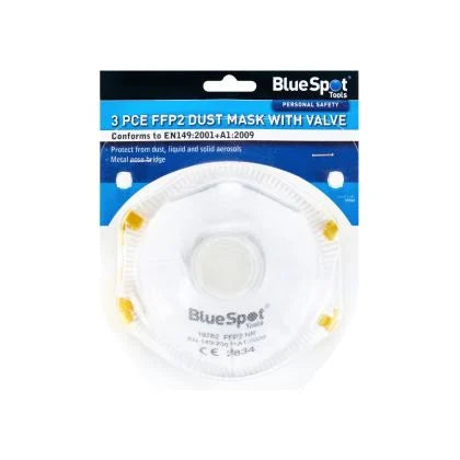 Blue Spot Tools 3 PCE FFP2 Dust Mask  With Valve