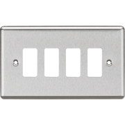 Knightsbridge 10AX 4G 2-way Switch - Brushed Chrome