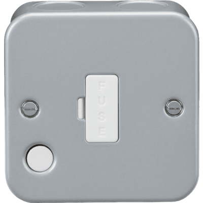 Knightsbridge Metal Clad 13A Fused Spur Unit with Neon