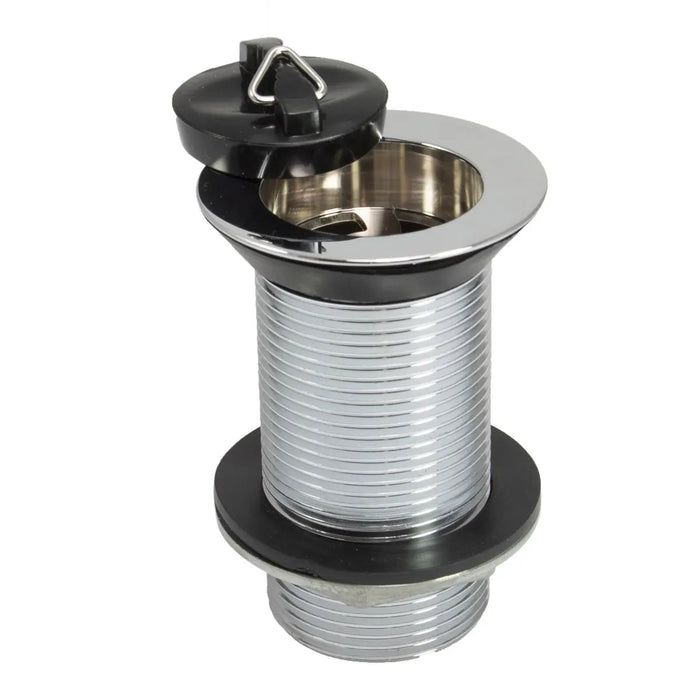 Embrass Peerless Basin Waste Solid 1.1/4" metal backnut. no chain CP