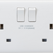 Knightsbridge 13A 2G DP Switched Socket with Dual USB A+A 5V DC 4.8A shared