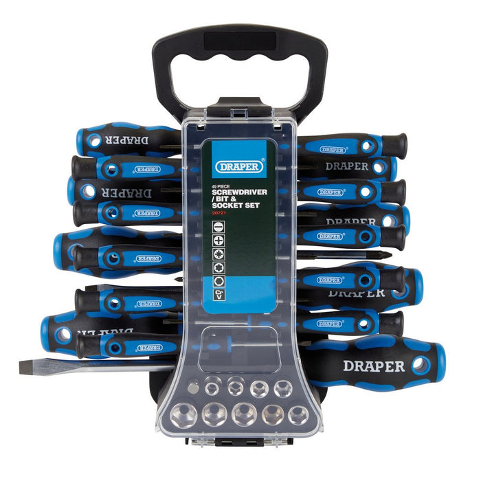 Draper Screwdriver, Socket and Bit Set (49 Piece) UK